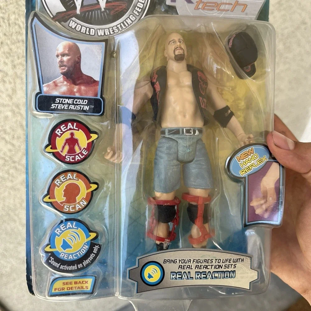 WWF Stone Cold Steve Austin Wrestling FACTORY WWE R3 Tech Figure 2002